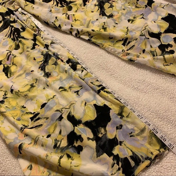 Bar III Yellow Floral Wide Leg Boho Palazzo Pants - Picture 7 of 12